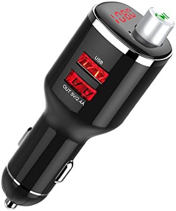 Buletooth FM Transmitter, ZONYIN Wireless FM Radio Adapter Dual USB Car Charger With Hand-Free Calling U-disk MP3 Player or Samsung,iphone and Android,etc