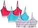 Calvin Klein Big Girls' Ck 3 Pack Crop Bras, Assorted, Large 12/14