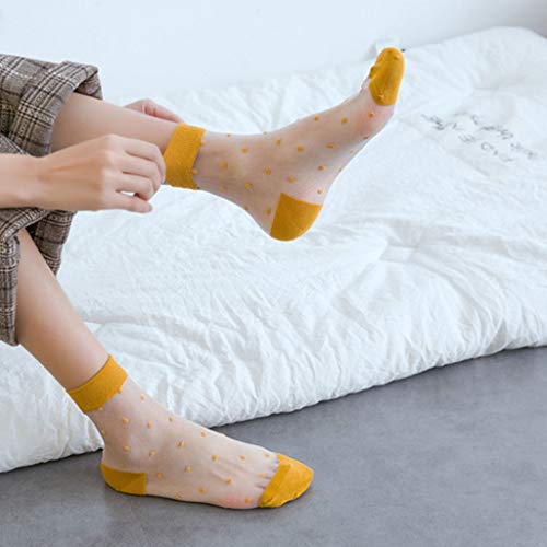 image for YuhooSUN Socks Women's Socks Casual Summer Fashion Transparent Silk Do