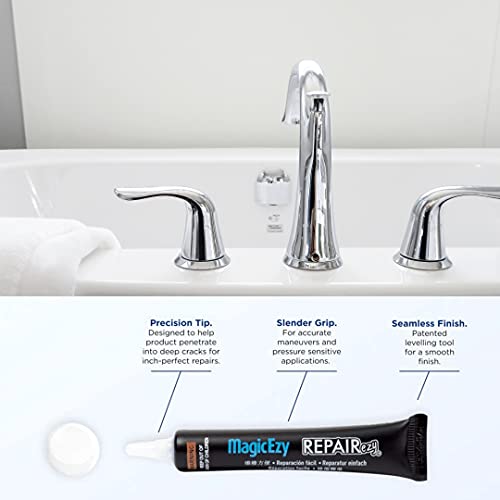 MagicEzy Bath & Sink RepairEzy (White) Porcelain Bath Repair Kit Easy Bathtub Chip Repair