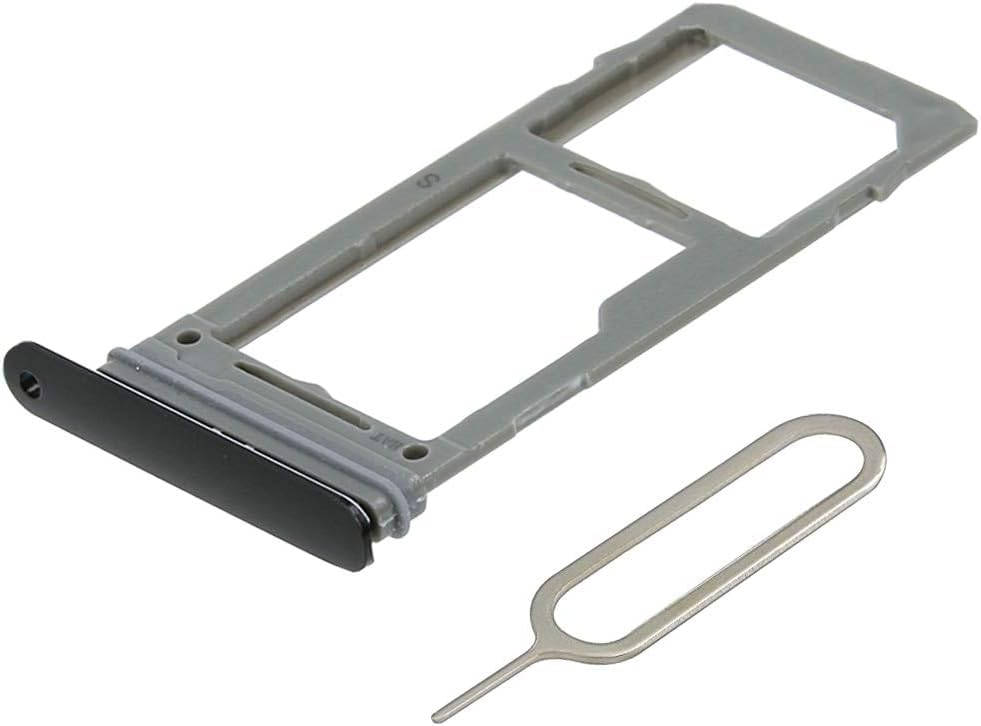 MMOBIEL SIM Card Slot Tray Holder Replacement Compatible with Samsung Galaxy S9 / S9 Plus 2018 - Incl. Rubber Gasket and Sim Pin - Black