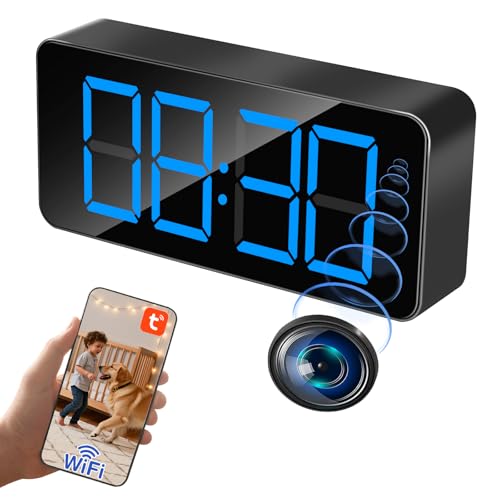 LXMIMI WiFi Spy Camera, 2.4G/5Ghz WiFi Hidden Camera Clock | HD 1080P Mini Wifi Spy Camera with Motion Detection and Night Vision, Support Remote View