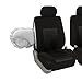 FH GROUP FH-FB060128 Three Row Trendy Elegance Car Seat Covers w. 8 Headrests, Airbag compatible and Split Bench,Gray / Black color- Fit Most Car, Truck, Suv, or Van