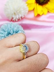 Gtrlums Celestial Sun and Moon Ring Set for