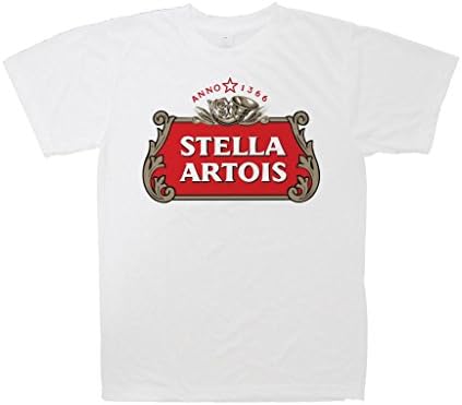 Galush Prints Men's T-Shirt, 100% Cotton - Stella Artois Beer Print, L