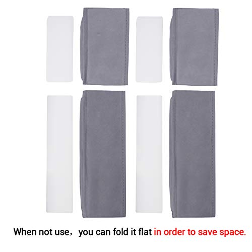homyfort Clothes Drawer Organizer Dresser Dividers,Foldable Storage Bins Box Cubes for Underwears,Bras,Socks,Nursery/Kids Room,Cabinet Set of 4 Dark Grey