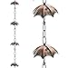 Topadorn 6 FT Metal Rain Chain with 8 Cups, Functional and Decorative Replacement for Gutter Downspouts, Umbrella & Bell Rain Chain for Home, Garden, and Outdoor Use