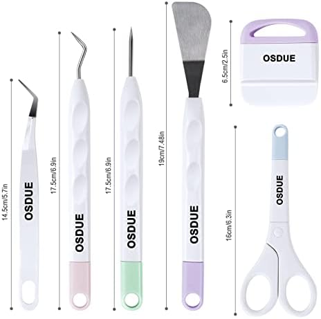 Strumenti Set Base, Set di 6 Strumenti per Diserbo in Vinile, Utensili per Scrapbooking, Silhouette, Lettering, Scritte — foto 2 di 8
