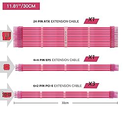 SIRLYR PSU Extension Cable Kit,Custom Sleeved Power