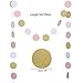 19 Pcs Pink and Gold Tissue Paper Flowers Pom Poms Lanterns and Garland for Baby Shower Party Decoration