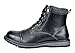 Bruno Marc Men's Apache-03 Black Faux Fur Lined Motocycle Combat Oxford Ankle Boots Size 10 M US