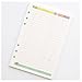 Chris-Wang 45 Sheets Universal Colored A5 Size Hole Punched Refills Inserts Filler Paper Pages for 6-Ring Binder/Journal/Dairy/Day Planner/Notebook (Finance)