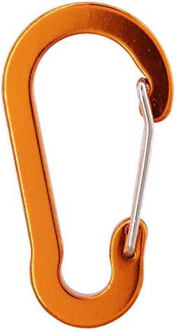 Gisdanchz 50 x 26mm Aluminum Mini Small Carabiner Keychain for EDC Camping Tent (Not for Climbing)