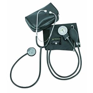 Veridian Healthcare Two-Party Home Blood Pressure Kit with Detached Nurse Stethoscope, Latex Free, Adult