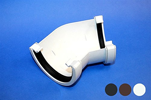 Marshall Tufflex Universal XL High Capacity 135 Degree Angle Bend for 114 x 71.5 guttering RWXA2 Black White Brown (White)