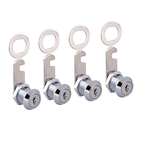 Hophen Keyed Alike Mailbox Lock Drawer Cabinet Lock Cam lock Pack of 4 (20mm)