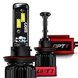 OPT7 Fluxbeam CORE H13 9008 LED Headlight Bulbs with FX-7500 CREE Chip Plug-N-Play Conversion Kit - 6,000LM 6000K Cool White - Built. Not Bought -1 Year Warranty