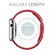 Apple Watch 38mm Band, ClockChoice Silicone Strap Sport Replacement Kit for iWatch, RED | Bonus Case Included | Includes 3 Pieces, for 2 Lengths