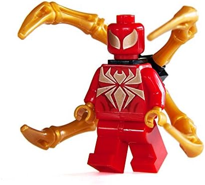 Custom Bricks Spiderman Iron Spider Suit Character for Marvel Civil War &amp; Infinity War Building Blocks Minifig Collection by Trendyz