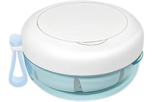 CHAOYUN Denture Case, Portable Denture Bath Case, No-Leak Denture Bath Box with Strainer & Mirror (White)