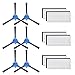 Replacement Parts Filters Side Brushes Compatible for Eufy RoboVac 11S, RoboVac 30, RoboVac 30C, RoboVac 15C, RoboVac 12 Robotic Vacuums Accessories (Pack of 12)