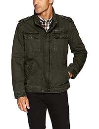 Levi's - Chaqueta militar de algodón lavado con dos bolsillos para hombre
