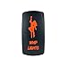 QUNQI STAR 5 pin Laser Backlit Rocker Switch Rock Lights 20A 12V On/Off LED Light Toggle Switch with Jumper Wires Set（Whip Lights,Orange）