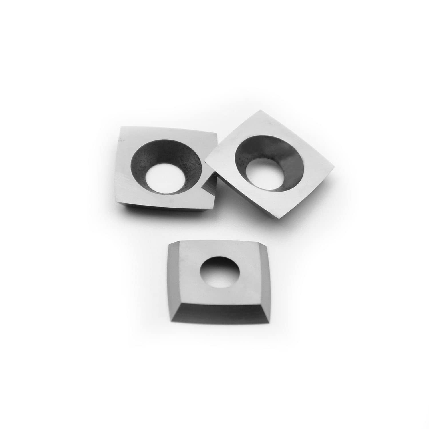 CDBP 11mm Square with 2"Radius Carbide Inserts Cutters 11×11×2.0mm-R50 Replacement for Woodworking Fits SpiralHelical Planer Cutter Head Lathe Turning Tools, 3pcs