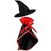 2 Pieces Halloween Cat Costume Pet Vampire Cloak Witch Cape and Hat for Cat Kitten Puppy Cosplay Halloween Party Supplies