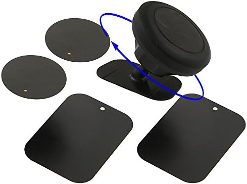 Universal Stick On Magnetic Phone Mount (4 Plates Included!) - Cell Phone Holder 360° Swivel Rotation Stick On Dashboard Magnetic Car Mount Phone holder for Phone &amp; Mini Tablets. Stocking Stuffer!
