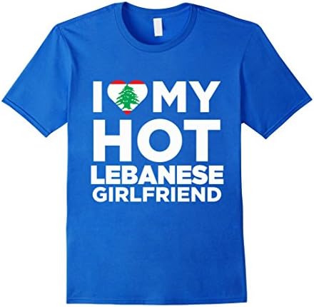 Men's I Love My Hot Lebanese Girlfriend Lebanon Native T-Shirt XL Royal Blue