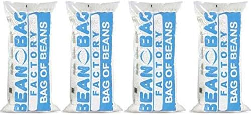 American Furniture Alliance Bean Bag Refill Bag of Beans, Pack of 4 + Free Unscented Candle
