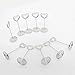 Table Number Card Holders Place Card Holder, 25 Pack Picture Holders for Tables, Heart Shape Photo Number Stands Menu Paper Card Clips for Wedding Party, Office, Restaurant (Silver)