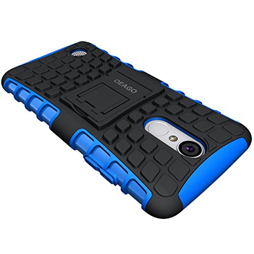For LG Aristo Case, LG Rebel 3 LTE Case, LG Phoenix 3 Case, LG Fortune Case, LG Risio 2 Case, LG Rebel 2 LTE Case, LG K8 2017 Case, OEAGO Tough Rugged Dual Layer Protective Case with Kickstand (Blue)