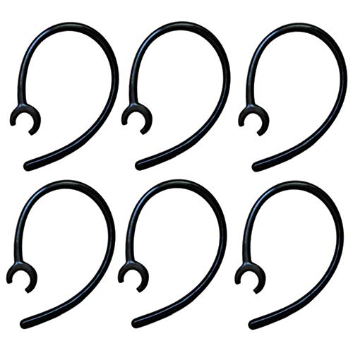 6 Pack Replacement Ear Hooks for Wireless Bluetooth Headset Earhook Clips Hook Loop 8MM Clamp