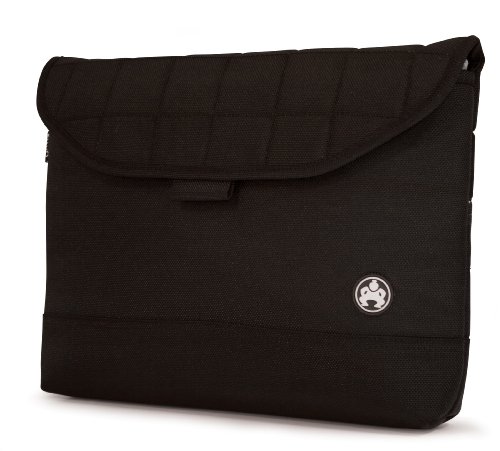 Mobile Edge Sumo 13-Inch Nylon Laptop Sleeve - Black Quilted Design, Padded Corduroy Compartment, Velcro Closure - View #3