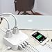 Power Strip Surge Protector with 2 Outlets 4 USB Ports & 1 Type-C Port (5V/3A), 5ft Extension Cord & ETL Listed Power Outlet for Cruise Ship Travel Home Office