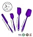 Hummingbird PS Silicone Spatula Set - Rubber Spatulas Silicone Heat Resistant for Non Stick Cookware - Kitchen Utensils for Baking, Mixing, Cooking - One Piece Design - Stainless Steel Core - Purple