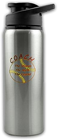 Baseball Softball Coach The Man The Myth The Legend Single Layer 304 Stainless Steel + PP Sports Bottles