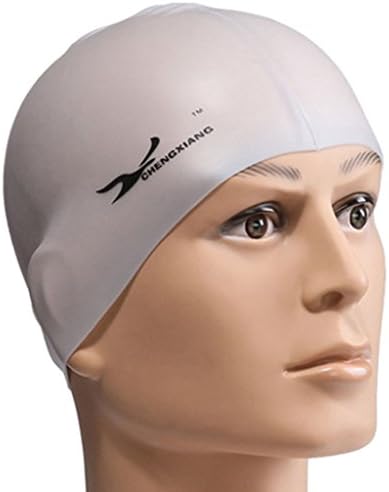 Lifemall UMM Durable Stylish Sporty Silicone Flexible Swimming Swim Cap Bathing Hat Swimwear (Grey)