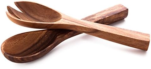 Hand Crafted Acacia Wood Salad Servers - Fair Trade
