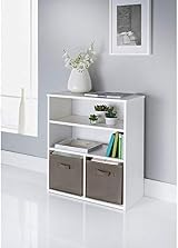 spot on dealz Wooden Storage Shelving Unit Bookcase White 2 Shelves 2 Cubes view 7