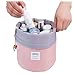 Drawstring Makeup Bags Travel Cosmetics Bag Brush Organizer Toiletry Kit Storage Pouch (Pink).