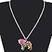BONSNY Love Heart Enamel Zinc Alloy Metal Pug Dog Necklace Bulldog Animal pendant 18
