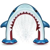 Anpro Giant Shark Sprinkler Kids Inflatable Water Toy Outdoor Play Sprinkler, Summer Outside Gifts for Toddlers Big