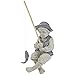 Design Toscano NG32122 Frederic The Little Fisherman of Avignon Boy Fishing Garden Statue, two tone stone primary