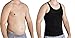 Lobeve Mens Muscle Shirt Slimming Body Shaper Vest Undershirt T-shirt(Black) Med