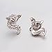Platinum Plated Earrings AAA Zirconia Push Back Sugar Glider .52