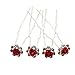 Unicra Wedding Hair Pins for Women Decorative Bridal Wedding Hair Accessories for Brides and Bridesmaids Pack of 20 (Red)