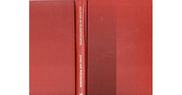 Register Of Oxyrhynchites 30bc Ad96 Livros Na Amazon - 